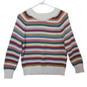 The Reeds Striped Multicolor Knit Sweater Womens Size M